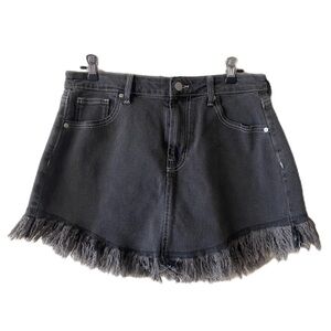 Black Jean Skirt - Size Medium